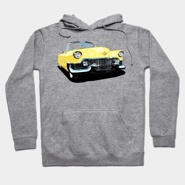 1954 Cadillac Series 62 Convertible in yellow Hoodie by candcretro